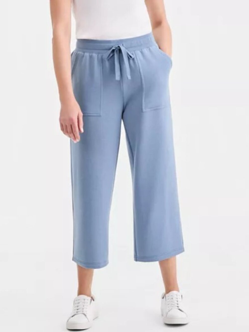 Style & Co Bue LuxSoft Wide-Leg Cropped XL Sweatpants